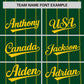 Custom Green Gold Pinstripe Personalized Side Two-tone Authentic Baseball Jersey Limited