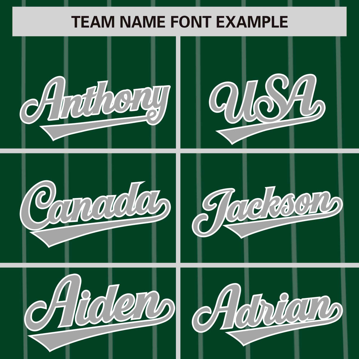 Custom Green Gray Pinstripe Personalized Side Two-tone Authentic Baseball Jersey Limited