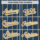 Custom Midnight Blue Old Gold Pinstripe Personalized Side Two-tone Authentic Baseball Jersey Limited
