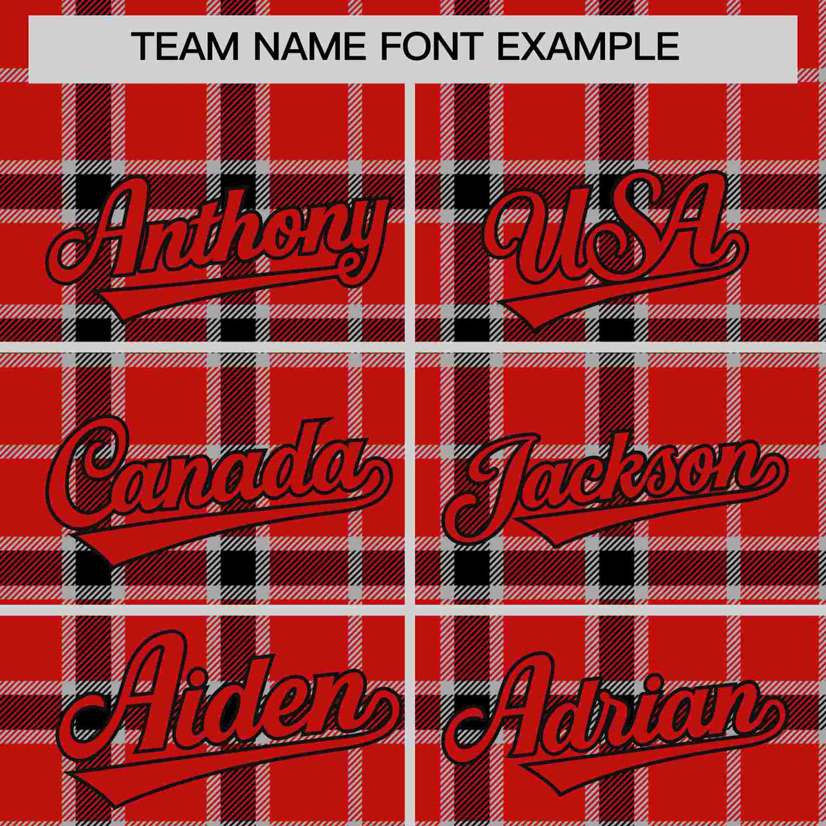 Custom Red Personalized Plaid Design Authentic Baseball Jersey Limited