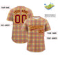 Custom Multi Color Personalized Plaid Design Authentic Baseball Jersey Limited