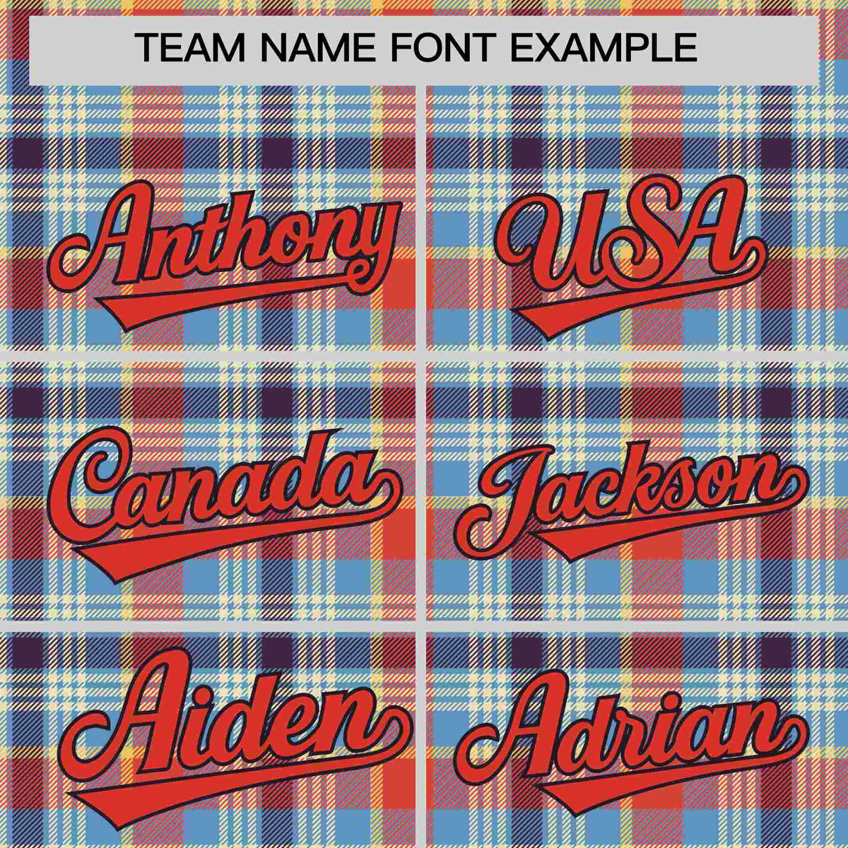 Custom Multi Color Personalized Plaid Design Authentic Baseball Jersey Limited