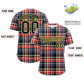 Custom Multi Color Personalized Plaid Design Authentic Baseball Jersey Limited