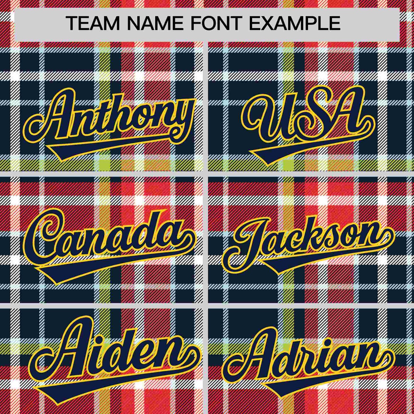 Custom Multi Color Personalized Plaid Design Authentic Baseball Jersey Limited