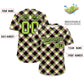 Custom Multi Color Personalized Plaid Design Authentic Baseball Jersey Limited
