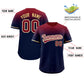 Custom Navy Crimson Gradient Fashion Design Authentic Baseball Jersey Limited