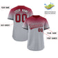 Custom Gray Crimson Gradient Fashion Design Authentic Baseball Jersey Limited