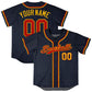 Custom Navy Personalized Denim Baseball Jersey For Men Women Boy
