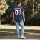 Custom Midnight Blue Personalized Denim Baseball Jersey For Men Women Boy Limited