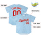 Custom Powder Blue Personalized Denim Baseball Jersey For Men Women Boy Limited