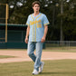 Custom Powder Blue Personalized Denim Baseball Jersey For Men Women Boy Limited