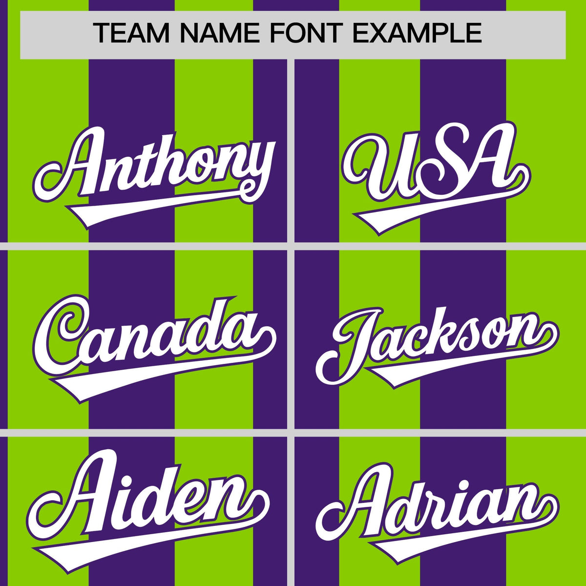 Custom Neon Green Purple Stripe Fashion Authentic Two-Button Softball Jersey Limited