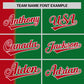 Custom Red Kelly Green Gradient Stripe Fashion Authentic Two-Button Softball Jersey Limited