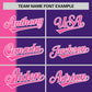 Custom Pink Purple Gradient Stripe Fashion Authentic Two-Button Softball Jersey Limited
