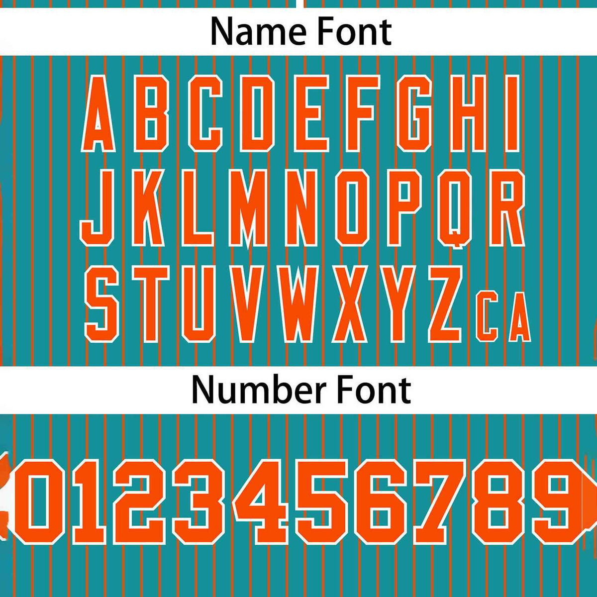 Custom Aqua Orange Stripe Fashion Authentic Two-Button Softball Jersey Limited