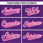 Custom Purple Pink Stripe Fashion Authentic Two-Button Softball Jersey Limited