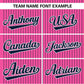 Custom Pink Navy Stripe Fashion Authentic Two-Button Softball Jersey Limited