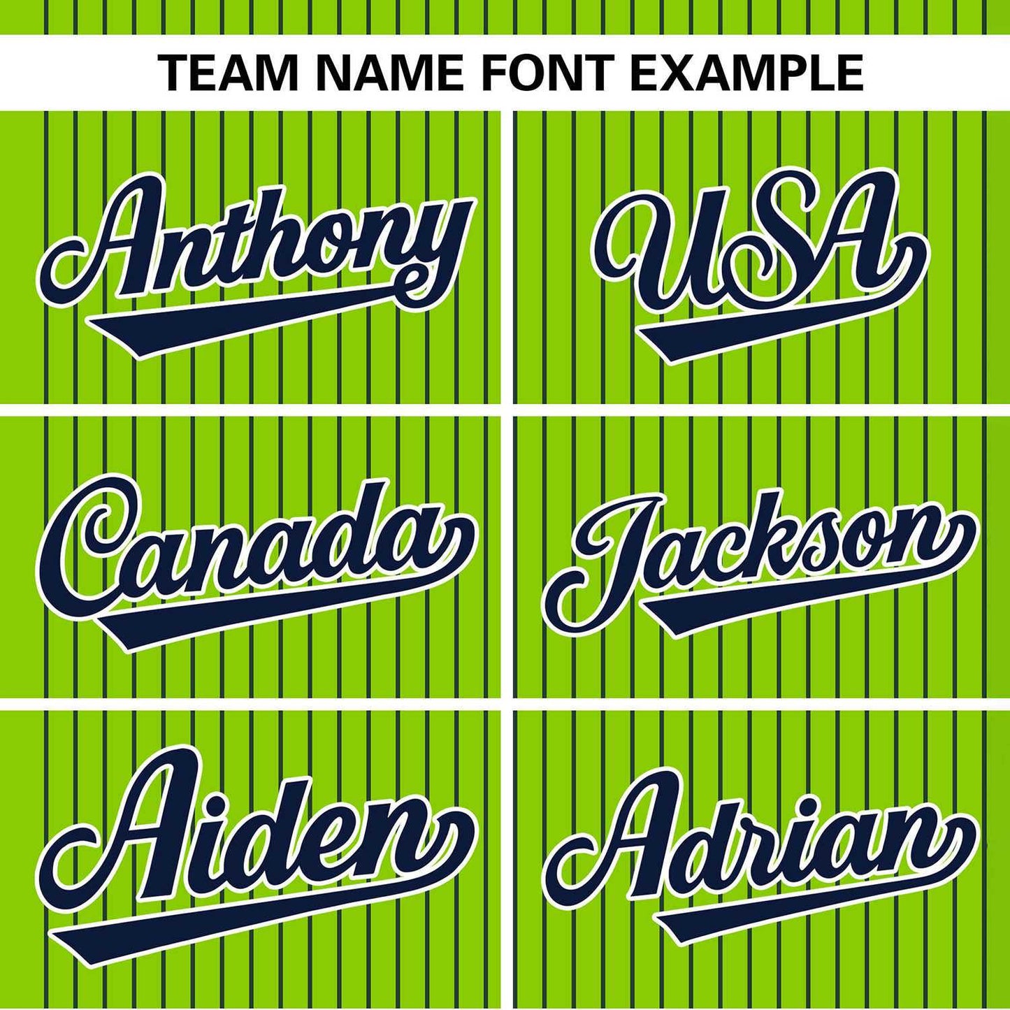 Custom Neon Green Navy Stripe Fashion Authentic Two-Button Softball Jersey Limited