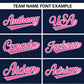 Custom Navy White-Pink Color Block Personalized Authentic Two-Button Softball Jersey Limited