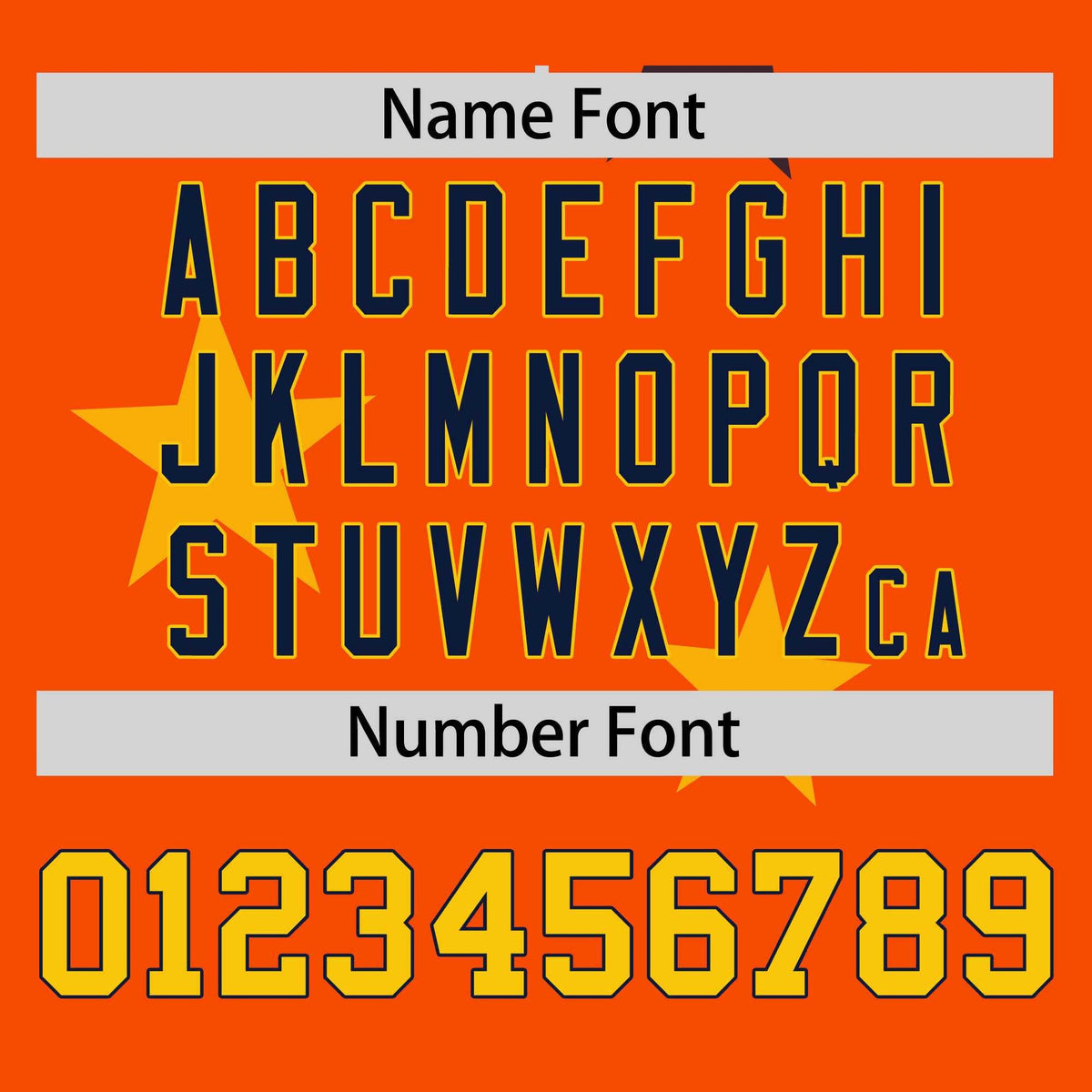 Custom Orange Gold Personalized Star Graffiti Pattern Authentic Two-Button Baseball Jersey Limited