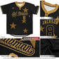 Custom Black Old Gold Personalized Star Graffiti Pattern Authentic Two-Button Baseball Jersey Limited
