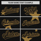Custom Black Old Gold Personalized Star Graffiti Pattern Authentic Two-Button Baseball Jersey Limited