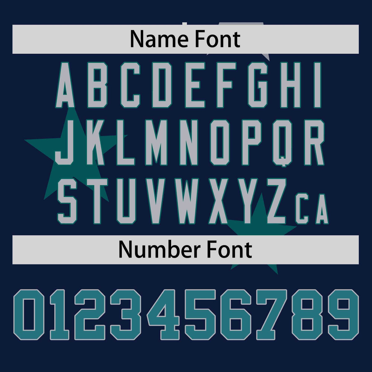 Custom Navy Aqua Personalized Star Graffiti Pattern Authentic Two-Button Baseball Jersey Limited