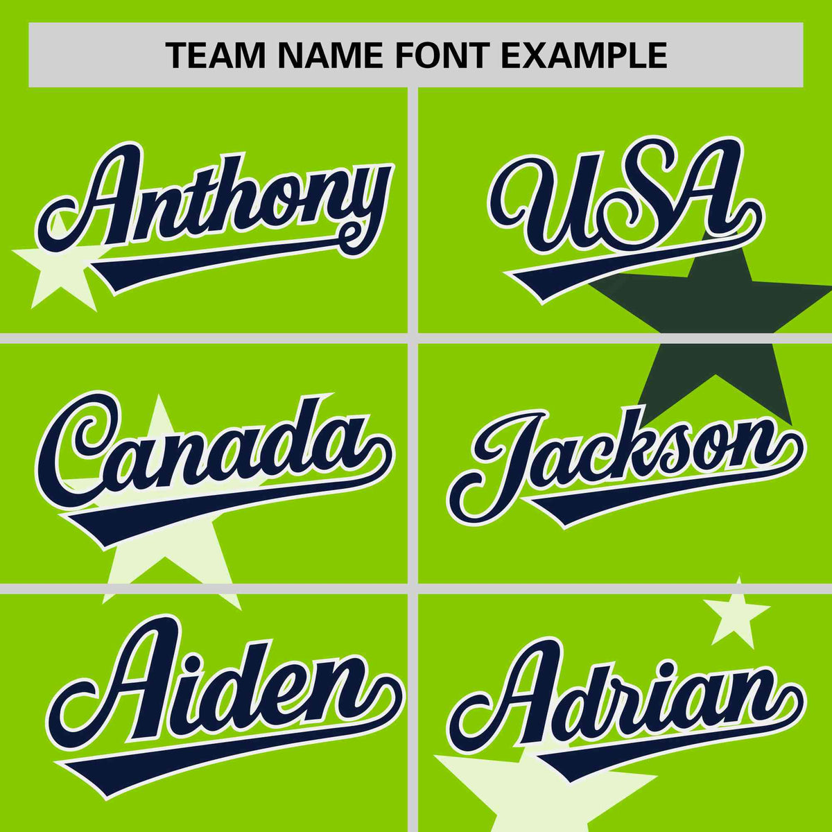 Custom Neon Green Navy Personalized Star Graffiti Pattern Authentic Two-Button Baseball Jersey Limited