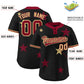 Custom Black Crimson Personalized Star Graffiti Pattern Authentic Two-Button Baseball Jersey Limited
