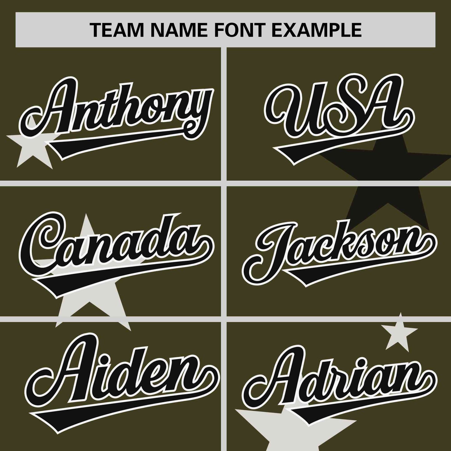 Custom Olive Black Personalized Star Graffiti Pattern Authentic Two-Button Baseball Jersey Limited