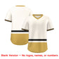 Custom Cream Black-Old Gold Color Block Personalized V-Neck Authentic Pullover Baseball Jersey Limited