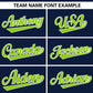 Custom Navy White-Neon Green Color Block Personalized V-Neck Authentic Pullover Baseball Jersey Limited