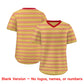 Custom Old Gold Red-White Personalized Horizontal Stripe Authentic Pullover Baseball Jersey Limited