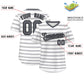 Custom White Dark Gray-White Personalized Horizontal Stripe Authentic Pullover Baseball Jersey Limited