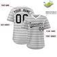 Custom Gray White Personalized Horizontal Stripe Authentic Pullover Baseball Jersey Limited