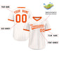 Custom White Orange Stripe Fashion Authentic Pullover Baseball Jersey Limited