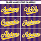 Custom Purple Gold Stripe Fashion Authentic Pullover Baseball Jersey Limited