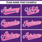 Custom Purple Pink Stripe Fashion Authentic Pullover Baseball Jersey Limited