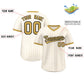 Custom Cream Old Gold Stripe Fashion Authentic Pullover Baseball Jersey Limited