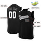 Custom Black White Personalized Classic Authentic Sleeveless Baseball Jersey Limited