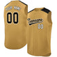 Custom Old Gold Black Personalized Classic Authentic Sleeveless Baseball Jersey
