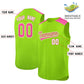 Custom Neon Green Pink Personalized Classic Authentic Sleeveless Baseball Jersey Limited