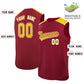 Custom Crimson Gold Personalized Classic Authentic Sleeveless Baseball Jersey Limited