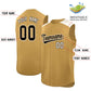 Custom Old Gold Cream Personalized Classic Authentic Sleeveless Baseball Jersey Limited