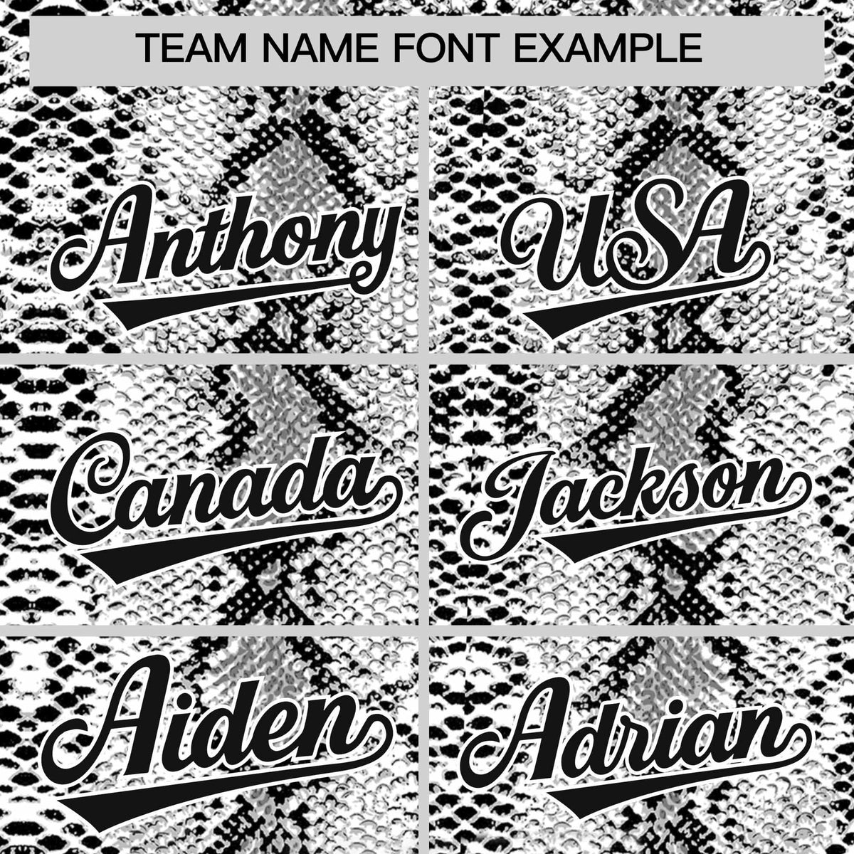 Custom Black Snakeskin Pattern Authentic Sleeveless Baseball Jersey Limited