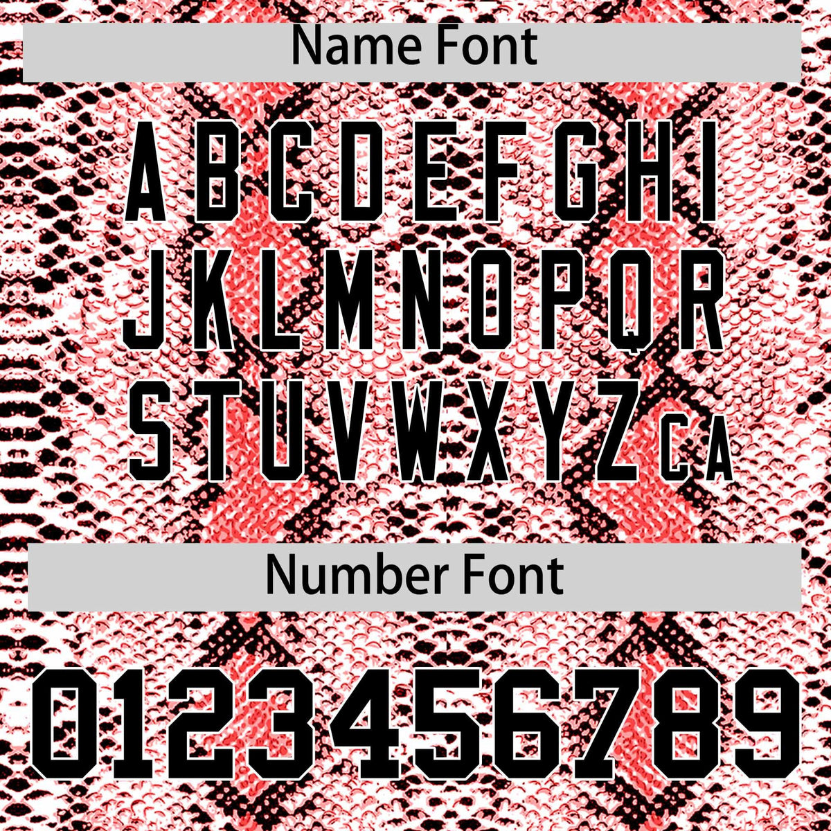 Custom Red Snakeskin Pattern Authentic Sleeveless Baseball Jersey Limited