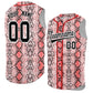 Custom Red Snakeskin Pattern Authentic Sleeveless Baseball Jersey