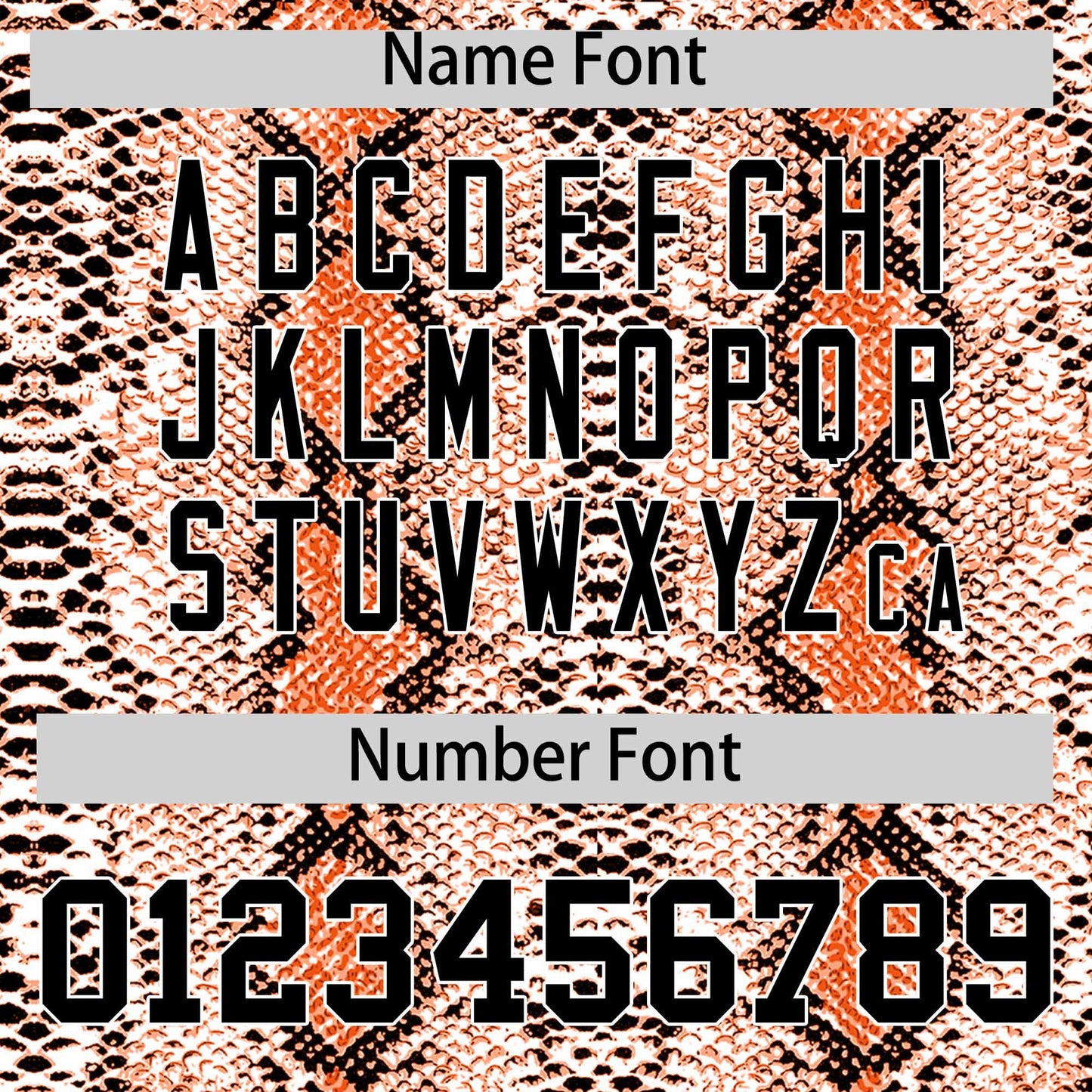 Custom Orange Snakeskin Pattern Authentic Sleeveless Baseball Jersey Limited