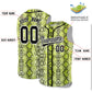 Custom Black Snakeskin Pattern Authentic Sleeveless Baseball Jersey Limited