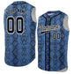 Custom Black Snakeskin Pattern Authentic Sleeveless Baseball Jersey